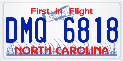 NC license plate DMQ6818