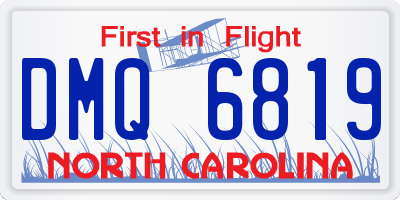 NC license plate DMQ6819
