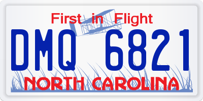 NC license plate DMQ6821