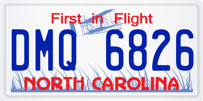 NC license plate DMQ6826
