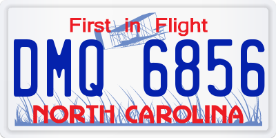 NC license plate DMQ6856