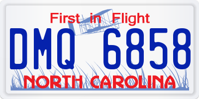 NC license plate DMQ6858