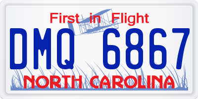NC license plate DMQ6867