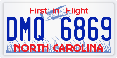 NC license plate DMQ6869