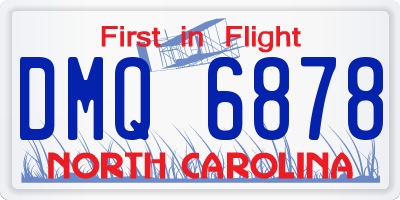 NC license plate DMQ6878