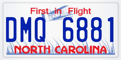 NC license plate DMQ6881