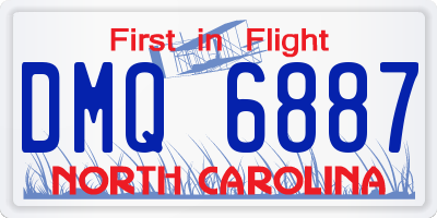 NC license plate DMQ6887