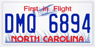 NC license plate DMQ6894