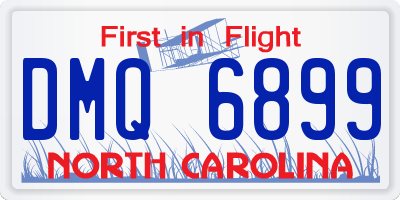NC license plate DMQ6899
