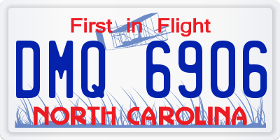 NC license plate DMQ6906