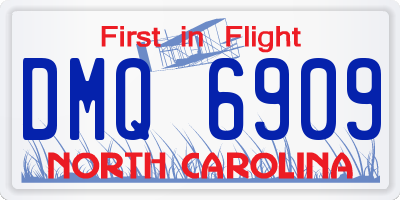 NC license plate DMQ6909