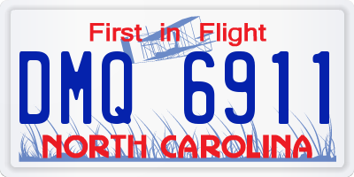 NC license plate DMQ6911