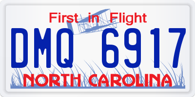 NC license plate DMQ6917
