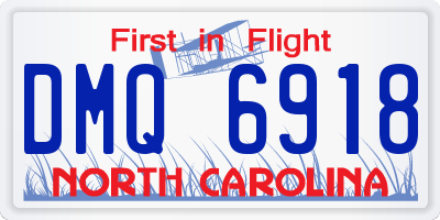 NC license plate DMQ6918