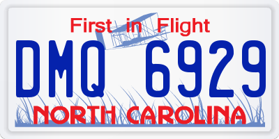 NC license plate DMQ6929