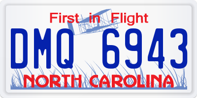 NC license plate DMQ6943