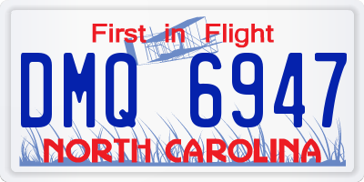 NC license plate DMQ6947