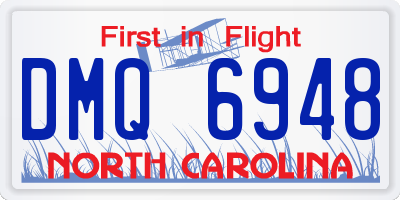 NC license plate DMQ6948