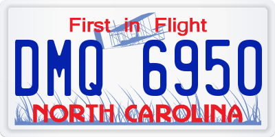 NC license plate DMQ6950