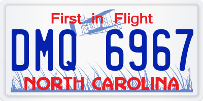 NC license plate DMQ6967