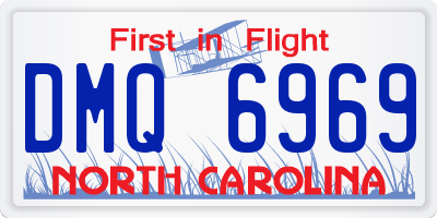 NC license plate DMQ6969