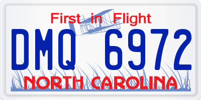 NC license plate DMQ6972