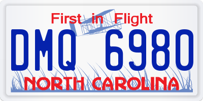 NC license plate DMQ6980