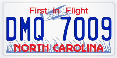NC license plate DMQ7009
