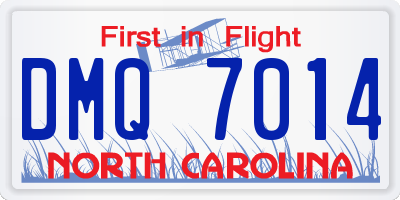NC license plate DMQ7014