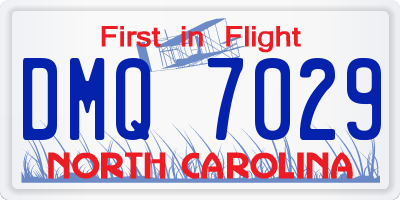 NC license plate DMQ7029
