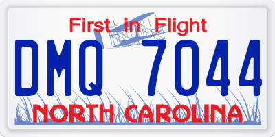 NC license plate DMQ7044