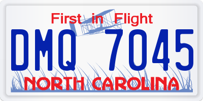 NC license plate DMQ7045