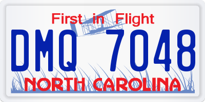 NC license plate DMQ7048