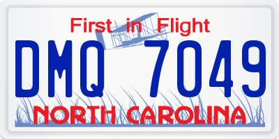 NC license plate DMQ7049