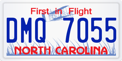 NC license plate DMQ7055