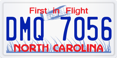 NC license plate DMQ7056