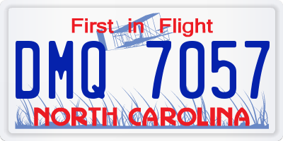 NC license plate DMQ7057