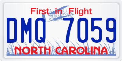 NC license plate DMQ7059