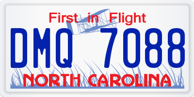 NC license plate DMQ7088