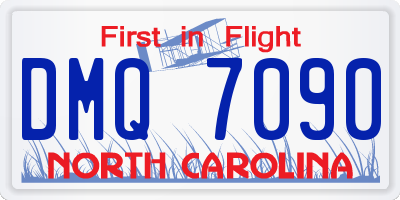 NC license plate DMQ7090