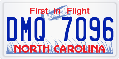 NC license plate DMQ7096