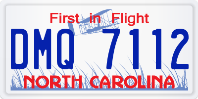 NC license plate DMQ7112