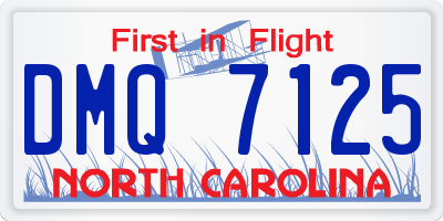 NC license plate DMQ7125