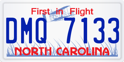 NC license plate DMQ7133