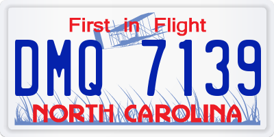 NC license plate DMQ7139