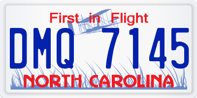 NC license plate DMQ7145