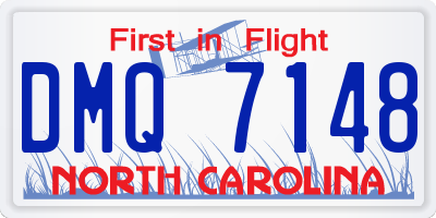 NC license plate DMQ7148