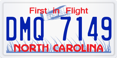 NC license plate DMQ7149