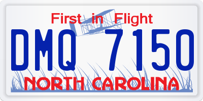 NC license plate DMQ7150