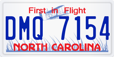 NC license plate DMQ7154